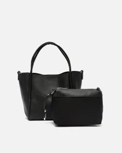 Bolso tote pequeño con neceser y asa bandolera extraíble