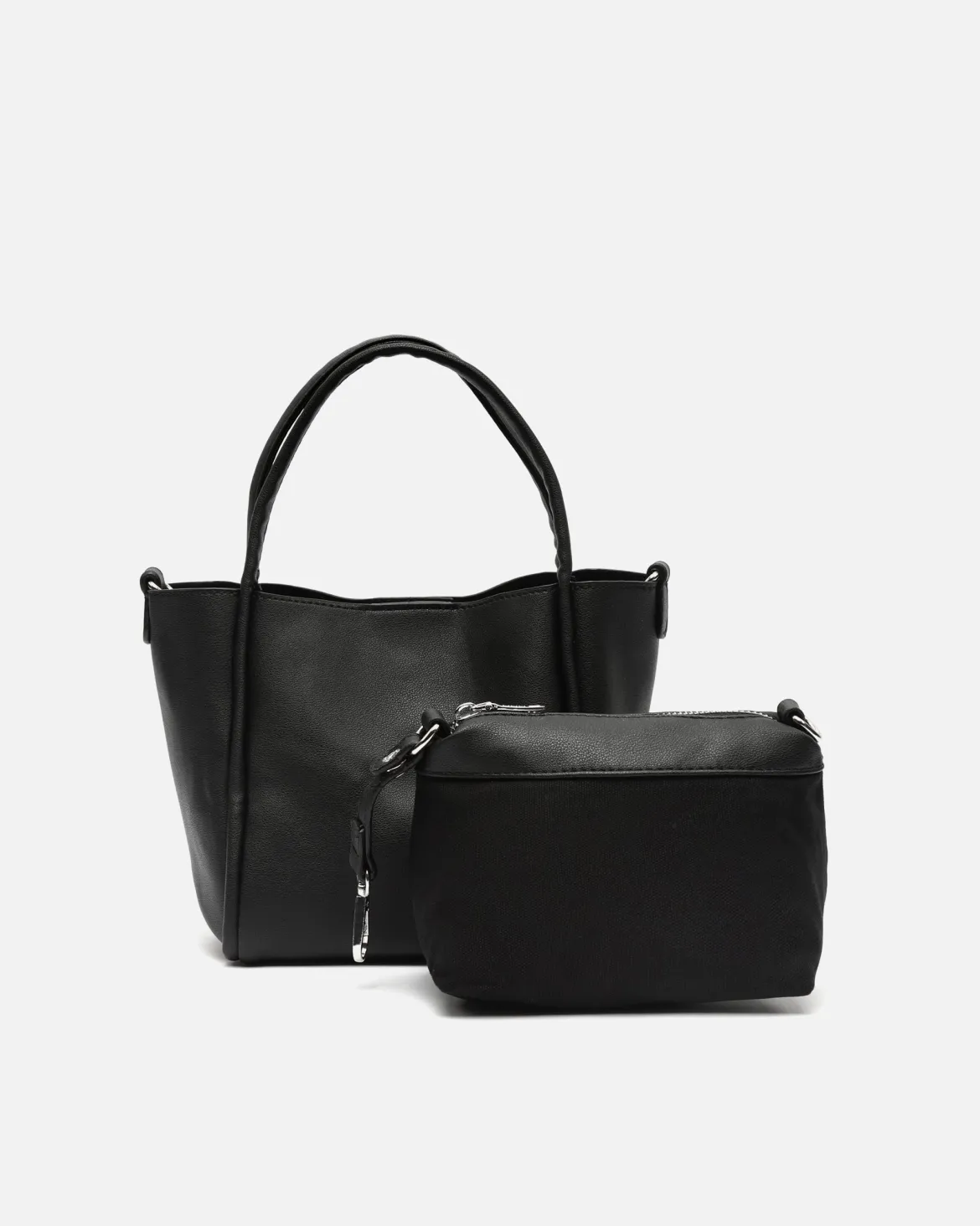 Bolso tote pequeño con neceser y asa bandolera extraíble