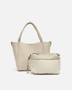 Bolso tote pequeño con neceser y asa bandolera extraíble
