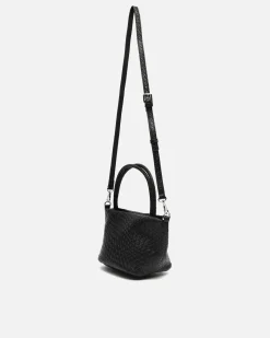 Bolso tote pequeño trenzado con asa bandolera extraíble