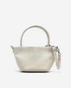 Bolso tote pequeño trenzado con asa bandolera extraíble