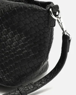 Bolso tote pequeño trenzado con asa bandolera extraíble