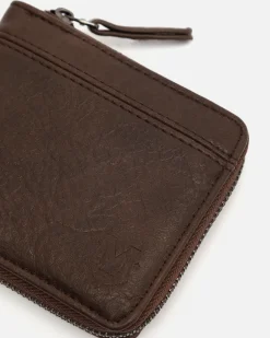 Cartera con cierre de cremallera y compartimento para billetes, tarjetas y monedas