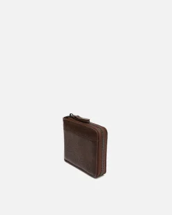 Cartera con cierre de cremallera y compartimento para billetes, tarjetas y monedas