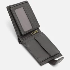 Cartera con compartimento para billetes, tarjetas y monedas con cierre