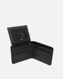 Cartera con compartimento para billetes, tarjetas y monedas