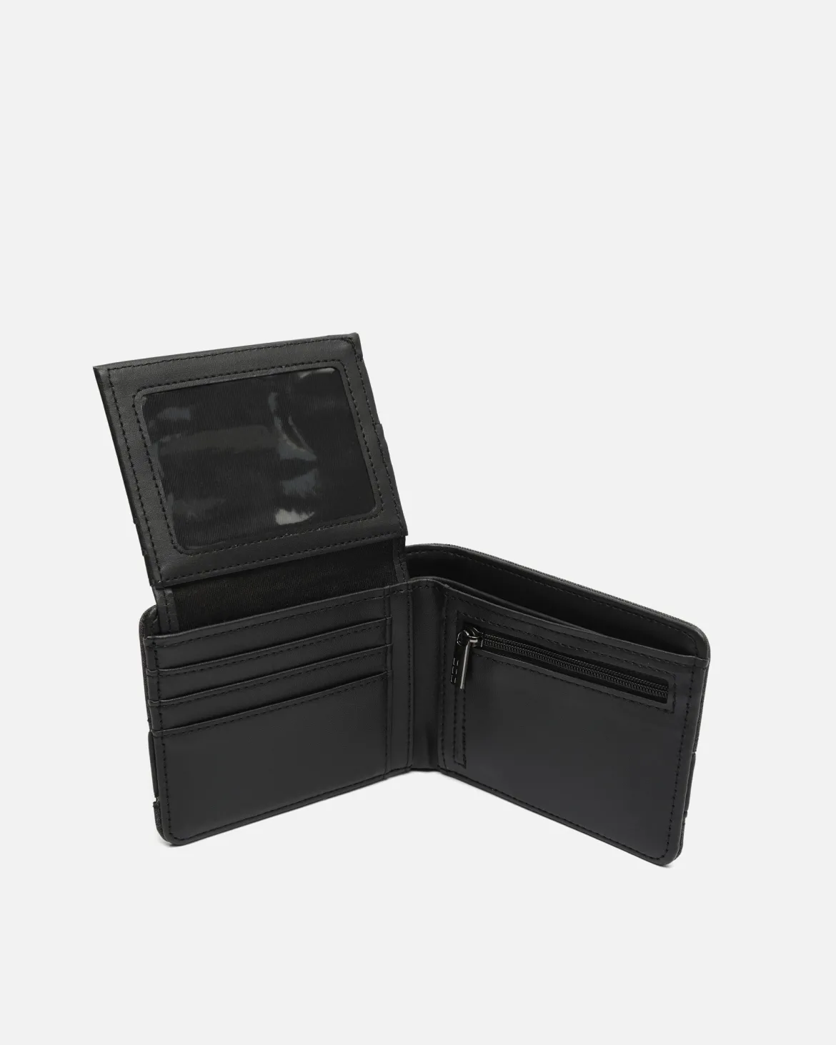 Cartera con compartimento para billetes, tarjetas y monedas