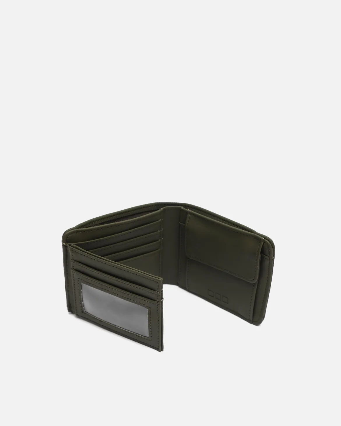 Cartera con compartimento para billetes, tarjetas y monedas