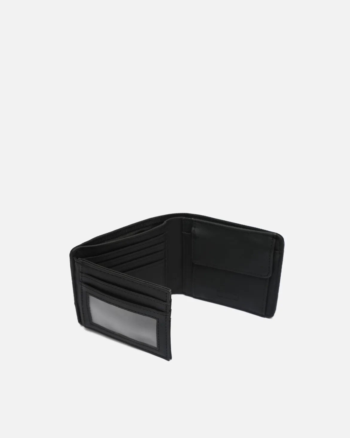 Cartera con compartimento para billetes, tarjetas y monedas