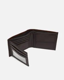 Cartera con compartimento para billetes, tarjetas y monedas