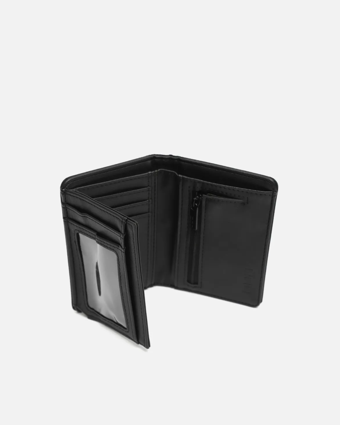 Cartera con compartimento para billetes, tarjetas y monedas