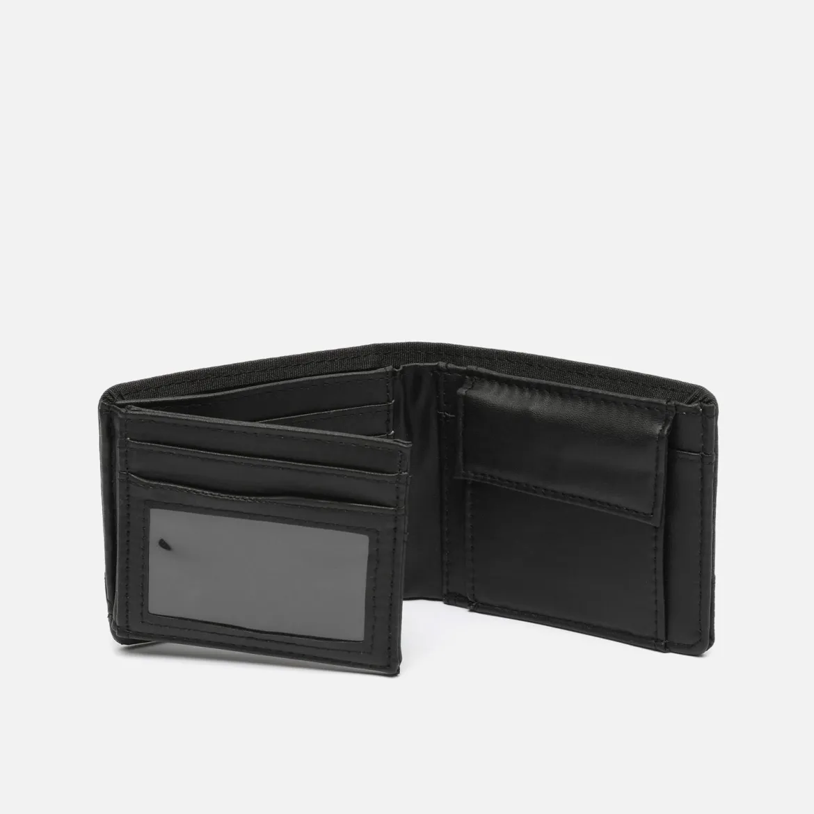 Cartera con compartimento para billetes, tarjetas y monedas