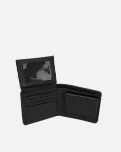 Cartera con compartimento para billetes, tarjetas y monedas