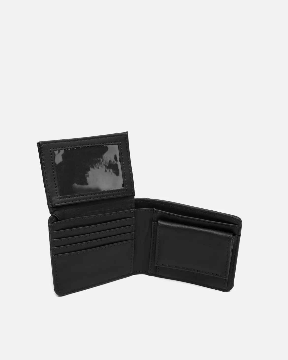 Cartera con compartimento para billetes, tarjetas y monedas