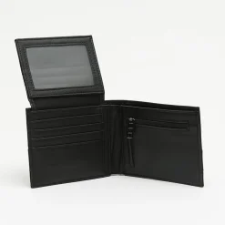 Cartera con compartimento para billetes, tarjetas y monedas