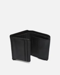 Cartera con compartimento para billetes, tarjetas y monedas