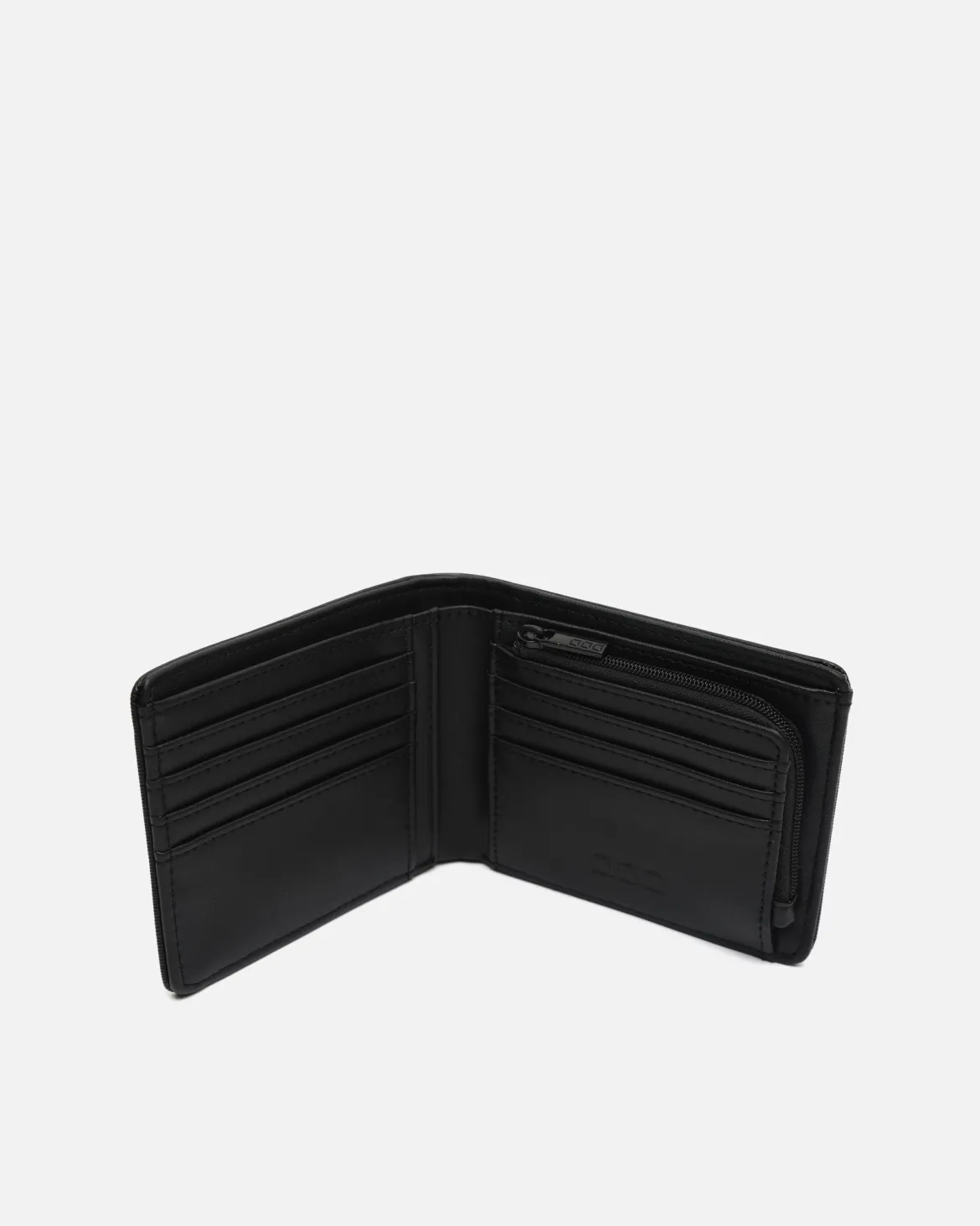 Cartera con compartimento para billetes, tarjetas y monedas