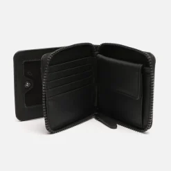 Cartera con tarjetas y monedas con cierrre de cremallera
