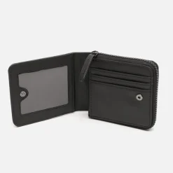 Cartera con tarjetas y monedas con cierrre de cremallera