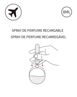 Envase recargable para perfume 8ml