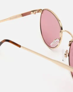 Gafas de sol redondas con montura metálica