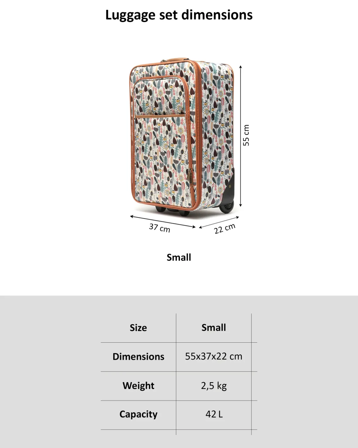 Maleta pequeña estampada