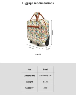 Maletín con ruedas estampado