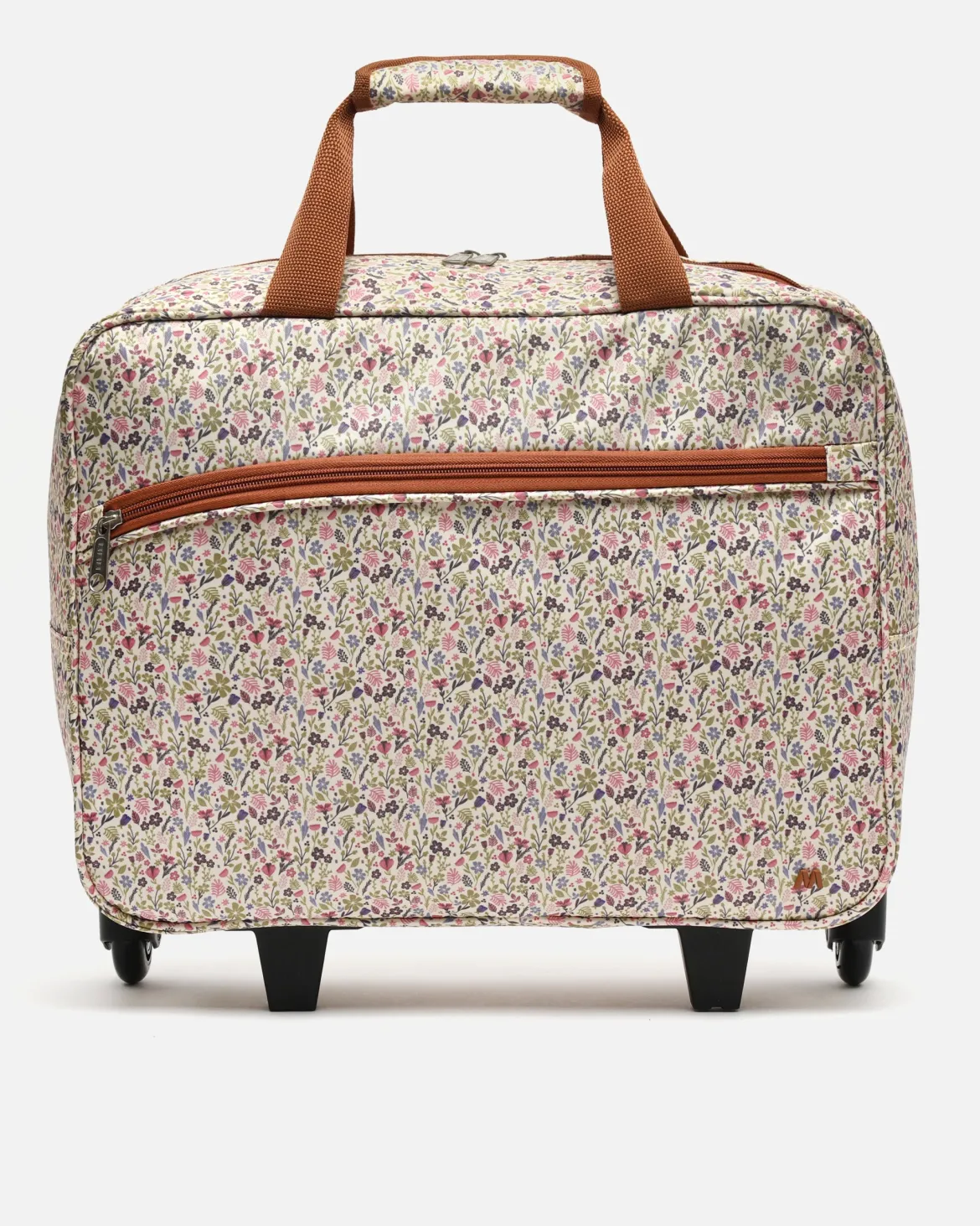 Maletín de viaje con ruedas estampado