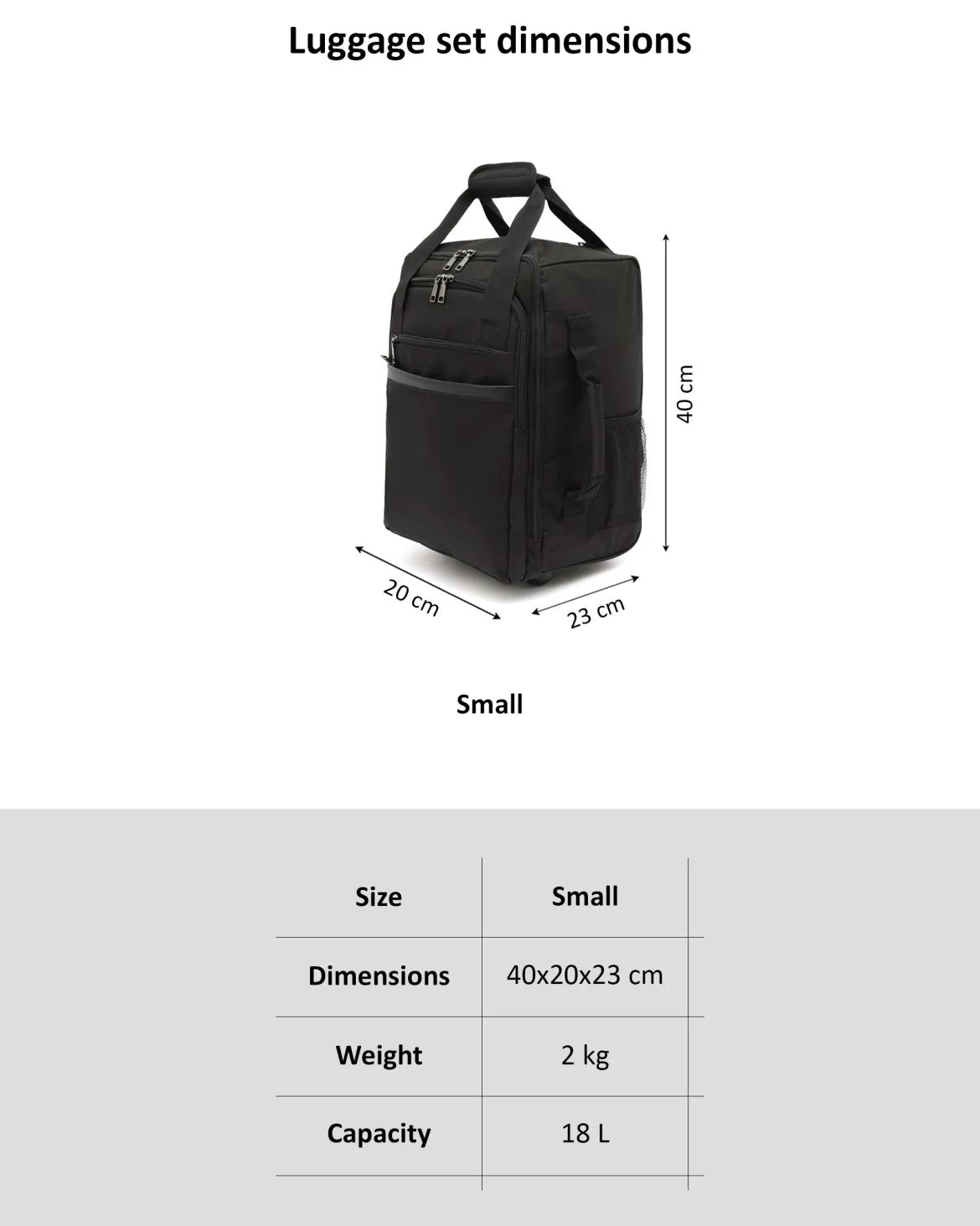 Maletín de viaje con ruedas convertible en mochila