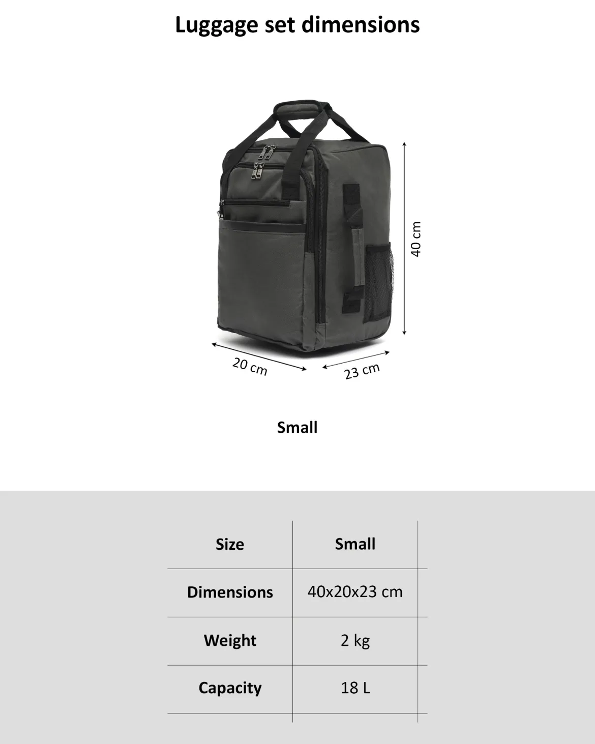Maletín de viaje con ruedas convertible en mochila
