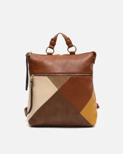 Mochila antirrobo con estampado patchwork