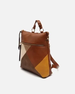 Mochila antirrobo con estampado patchwork