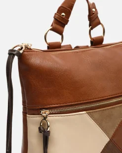 Mochila antirrobo con estampado patchwork