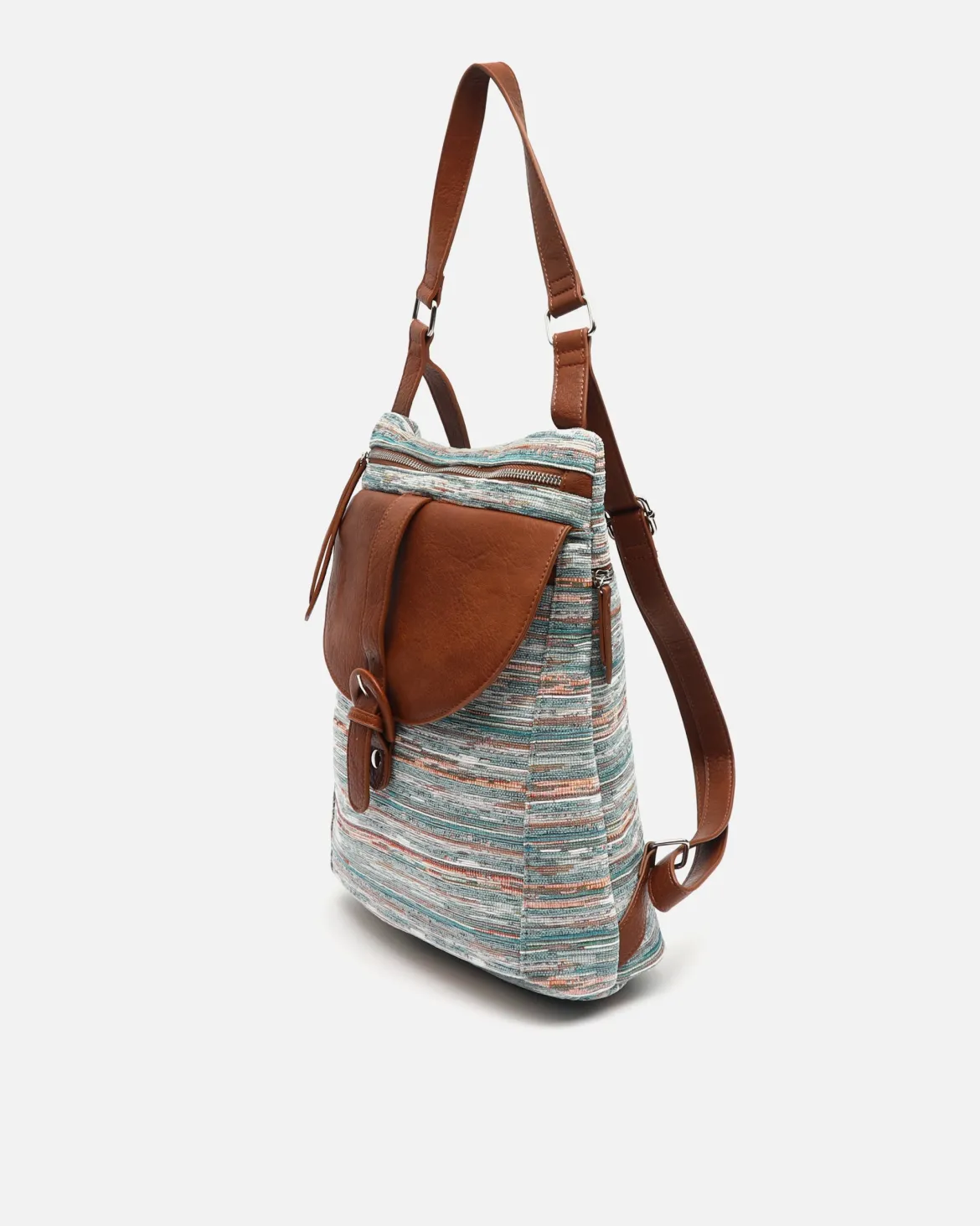Mochila antirrobo estampado jacquard