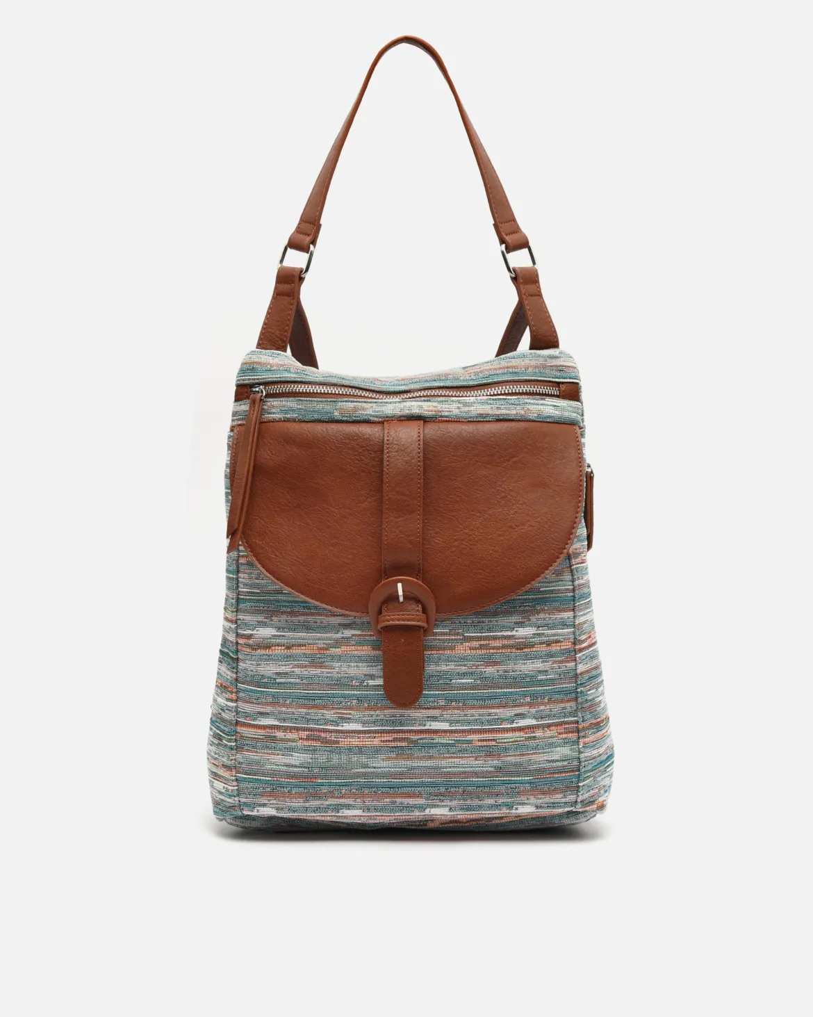 Mochila antirrobo estampado jacquard