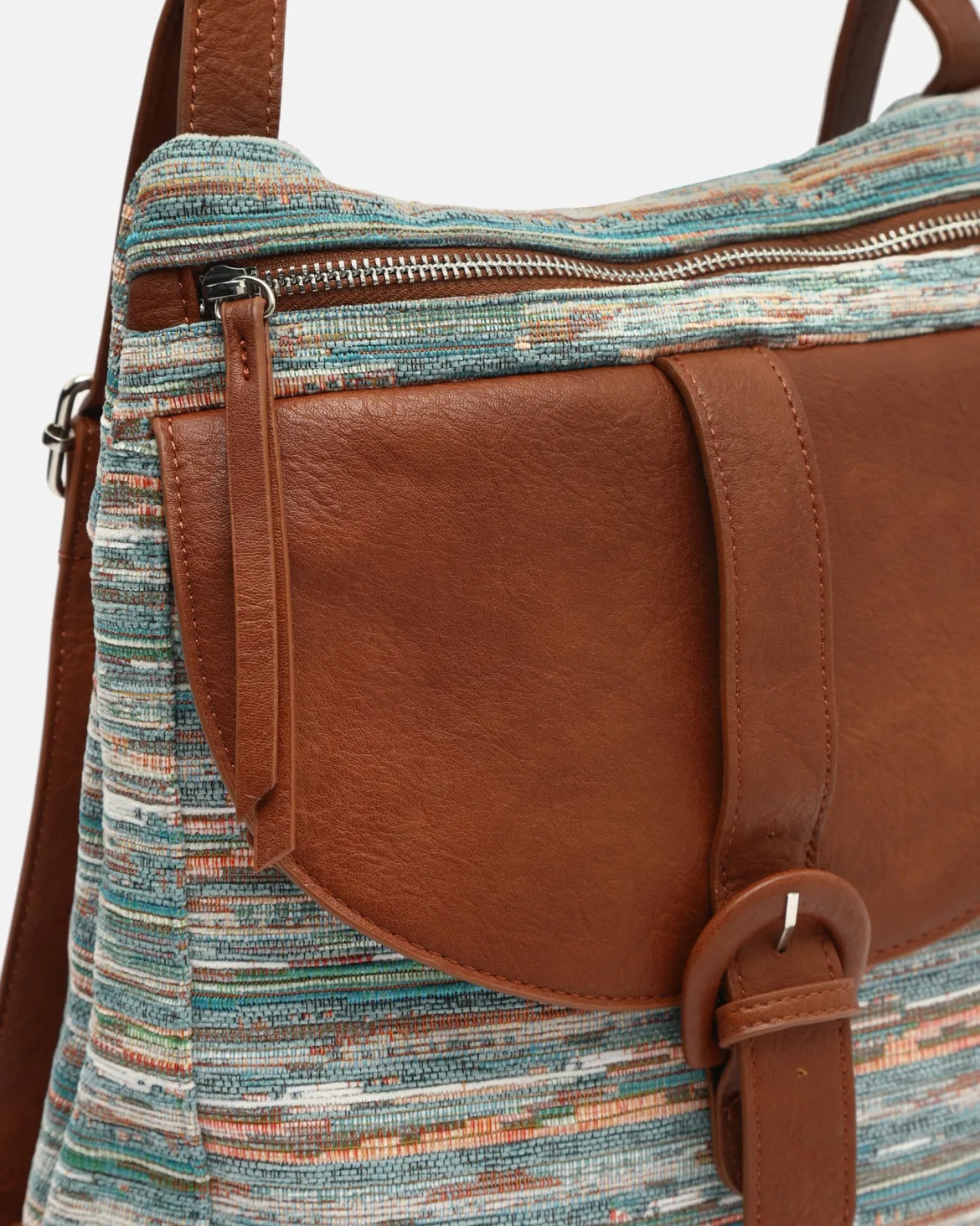 Mochila antirrobo estampado jacquard