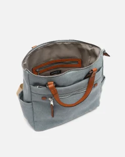 Mochila de tela con asa de mano