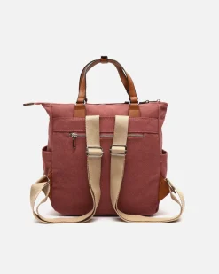 Mochila de tela con asa de mano