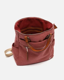 Mochila de tela con asa de mano