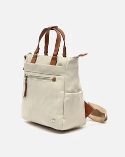 Mochila de tela con asa de mano