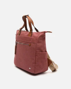 Mochila de tela con asa de mano