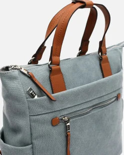 Mochila de tela con asa de mano