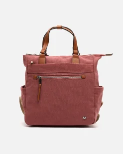Mochila de tela con asa de mano