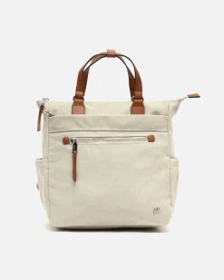 Mochila de tela con asa de mano