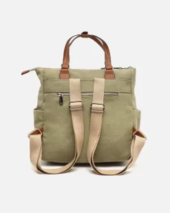 Mochila de tela con asa de mano