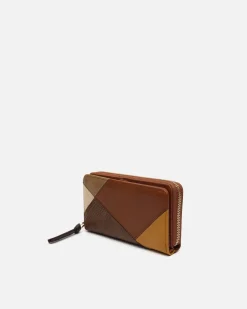 Monedero grande con estampado patchwork
