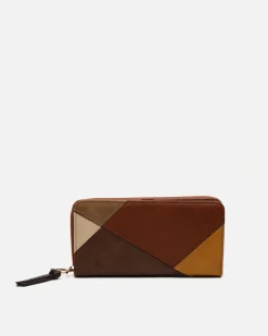 Monedero grande con estampado patchwork