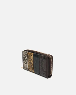 Monedero grande con estampado animal print