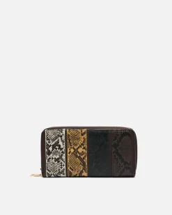 Monedero grande con estampado animal print