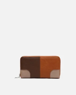 Monedero grande con estampado patchwork